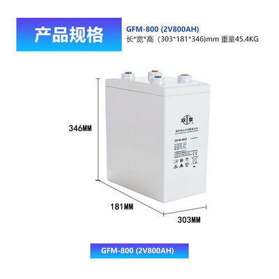 Shuangdeng GFM-800 2V800Ah batteria al piombo acido per il sistema di alimentazione di energia solare