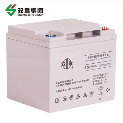 12V26Ah Shuangdeng Batteria sigillata 6-GFM-26 per la comunicazione e lo stoccaggio dell'energia solare