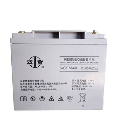 Shuangdeng sigillata ricaricabile 6-GFM-40 batteria al piombo acido 12V40Ah per il sistema di alimentazione del pannello di stoccaggio dell'energia solare