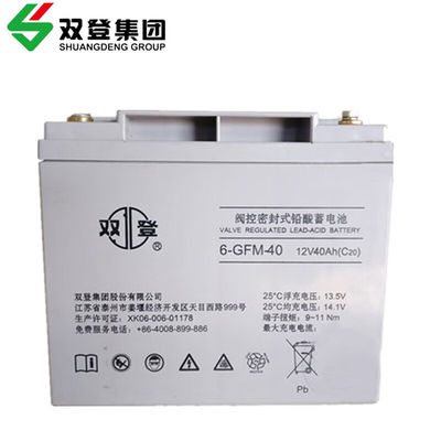 Shuangdeng sigillata ricaricabile 6-GFM-40 batteria al piombo acido 12V40Ah per il sistema di alimentazione del pannello di stoccaggio dell'energia solare