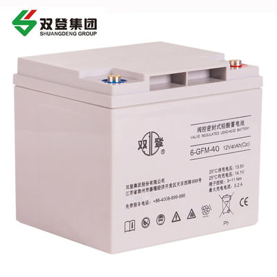 Shuangdeng sigillata ricaricabile 6-GFM-40 batteria al piombo acido 12V40Ah per il sistema di alimentazione del pannello di stoccaggio dell'energia solare