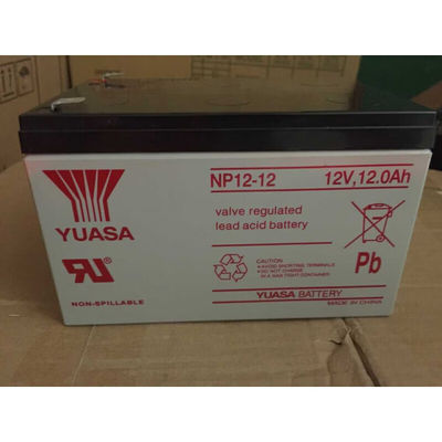 Batteria a piombo acido duratura Yuasa NP12-1212V12AH per energia di emergenza e comunicazioni