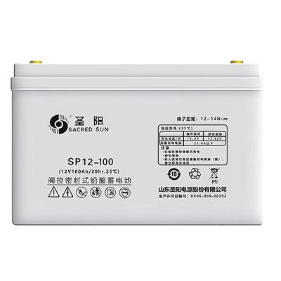 330 mm di lunghezza Sacred Sun sigillato SP12-100 batteria al piombo acido 12V100Ah per sistema di alimentazione UPS