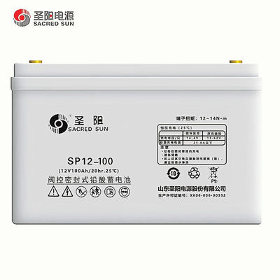 330 mm di lunghezza Sacred Sun sigillato SP12-100 batteria al piombo acido 12V100Ah per sistema di alimentazione UPS